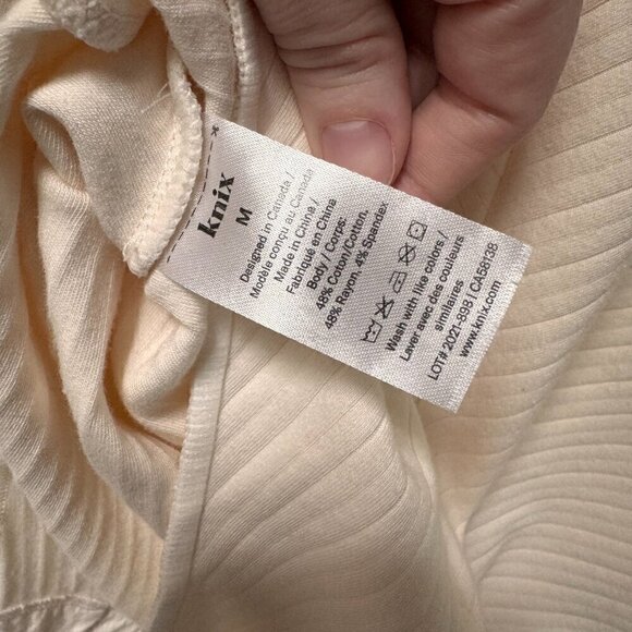 Knix Bodysuit- Cream- Slimming- Mock Neck- Snap Womens- M - Picture 7 of 9